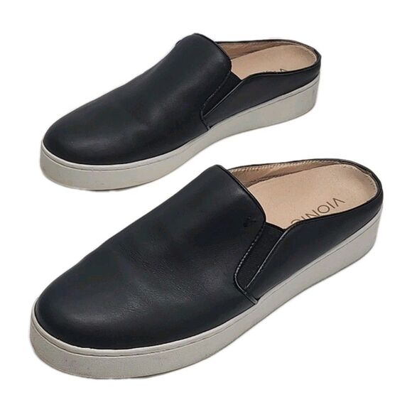Vionic Shoes - Vionic Shoe Dakota Mule Slip On Sneaker Womens Size 8.5 Black Leather Orthotic